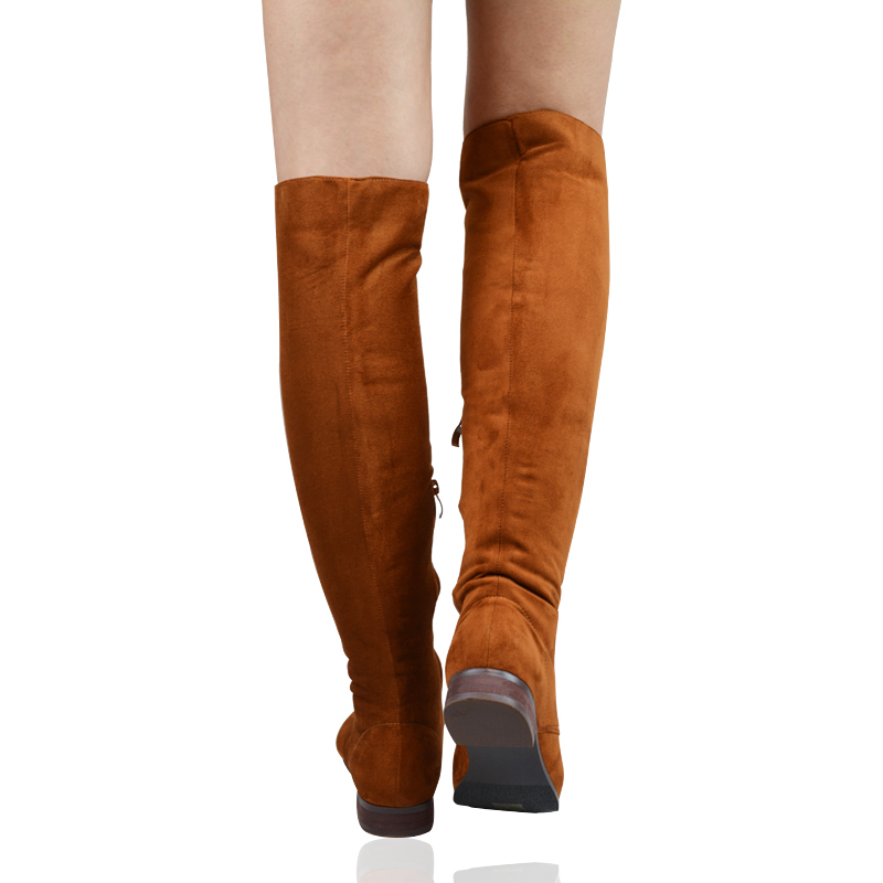 over the knee thigh high flat boots